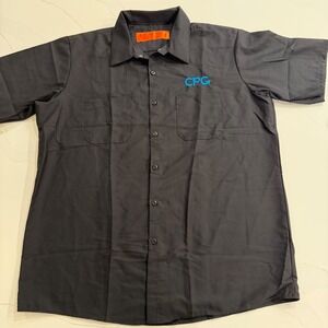 RED KAP Black Short Sleeve‎ Work Shirt CPG Embroidered Men XL